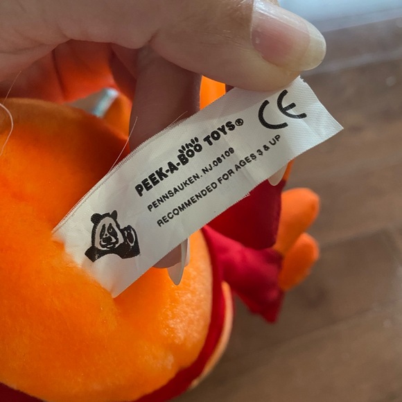 Peek A Boo Toys Caterpillar Plush Orange & Red Centipede Stuffed Animal - Picture 5 of 10